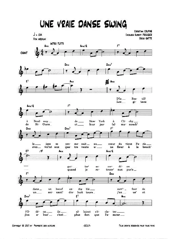 télécharger la partition d'accordéon Une vraie danse swing au format PDF