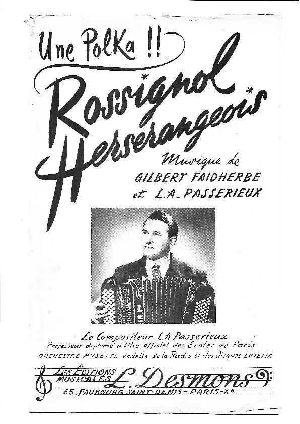 télécharger la partition d'accordéon Rossignol Herserangeois (Polka) au format PDF