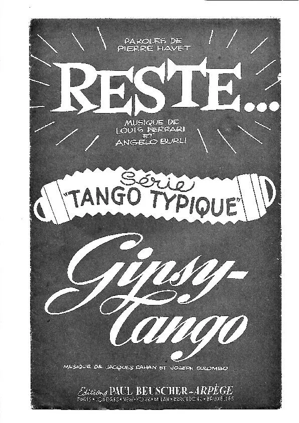 télécharger la partition d'accordéon Gipsy Tango (Orchestration Complète) au format PDF