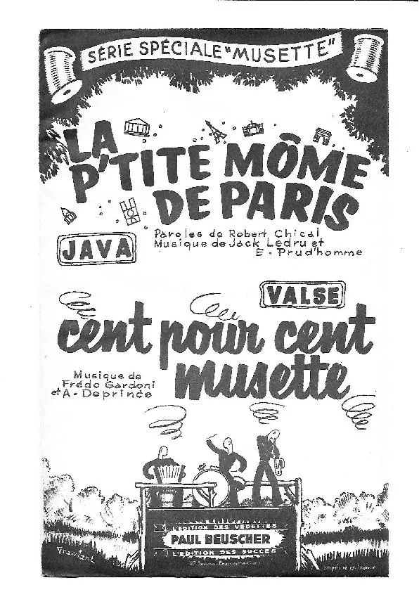 télécharger la partition d'accordéon La p'tit' môme de Paris (Accordéon 1 + 2) (Orchestration) (Java Variations) au format PDF