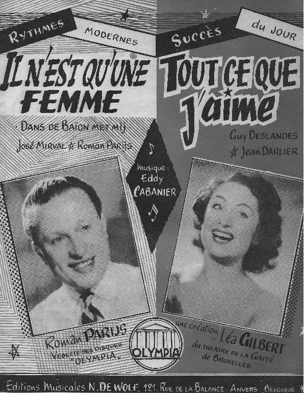 télécharger la partition d'accordéon Il n'est qu'une femme (Dans de Baion met mij) (Baiao) au format PDF