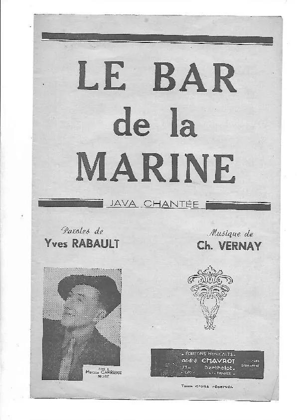 télécharger la partition d'accordéon Le bar de la Marine (Java Chantée) au format PDF