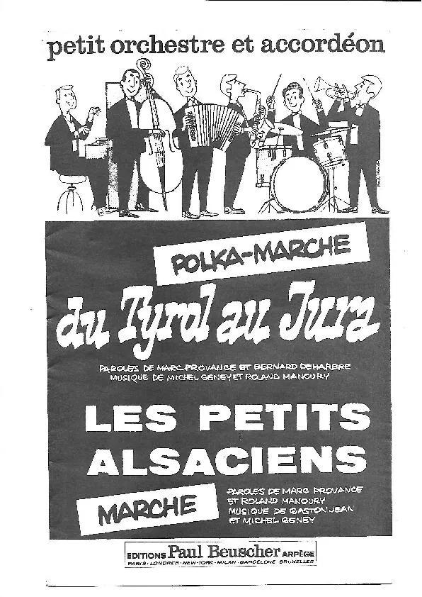 télécharger la partition d'accordéon Du Tyrol au Jura (Orchestration) (Polka Marche) au format PDF