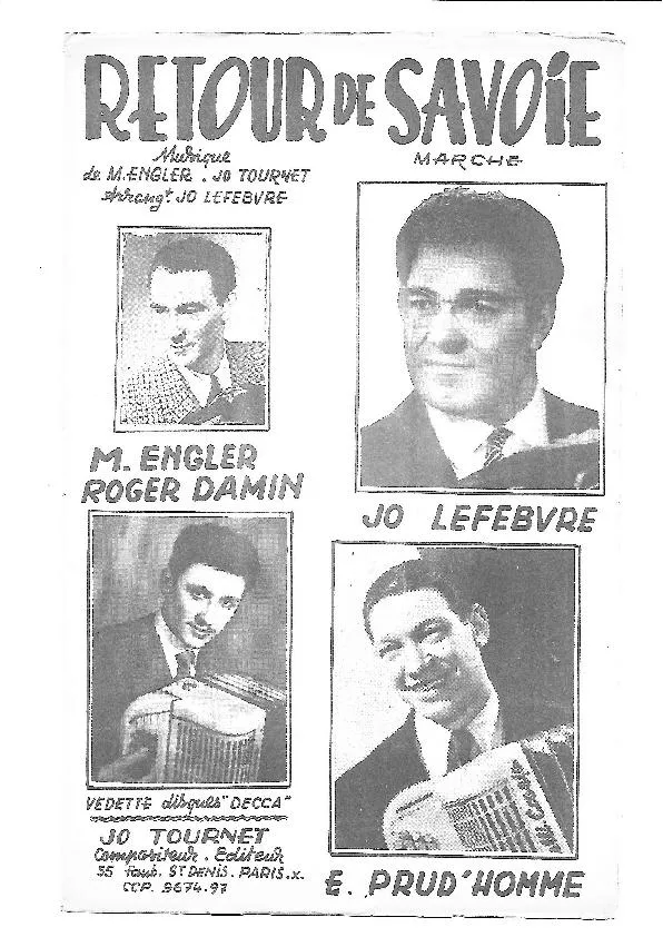 télécharger la partition d'accordéon Retour de Savoie (Arrangement : Jo Lefebvre) (Orchestration) (Marche) au format PDF