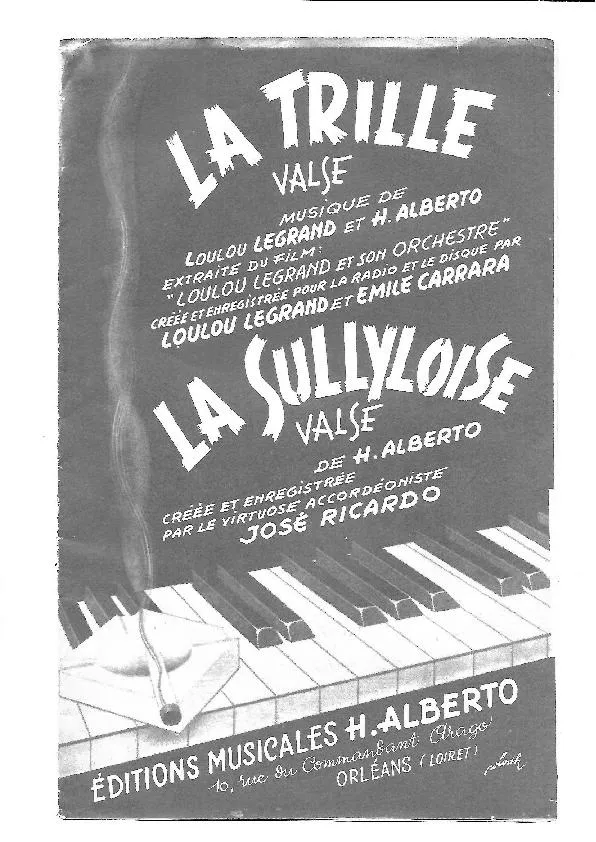 télécharger la partition d'accordéon La trille (Extraite du Film : Loulou Legrand et son Orchestre) (Valse) au format PDF