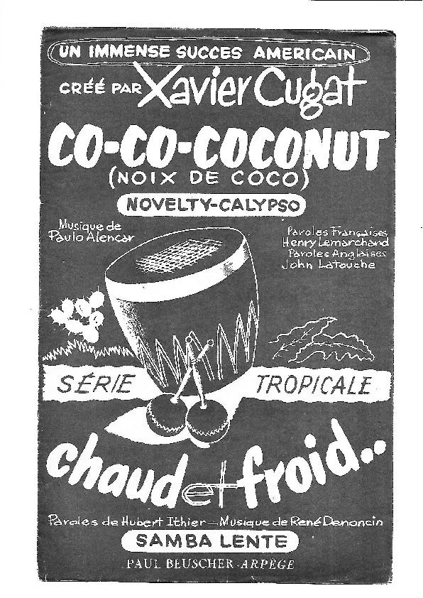 télécharger la partition d'accordéon Co Co Coconut (Noix de coco) (Orchestration Complète) (Novelty Calypso) au format PDF