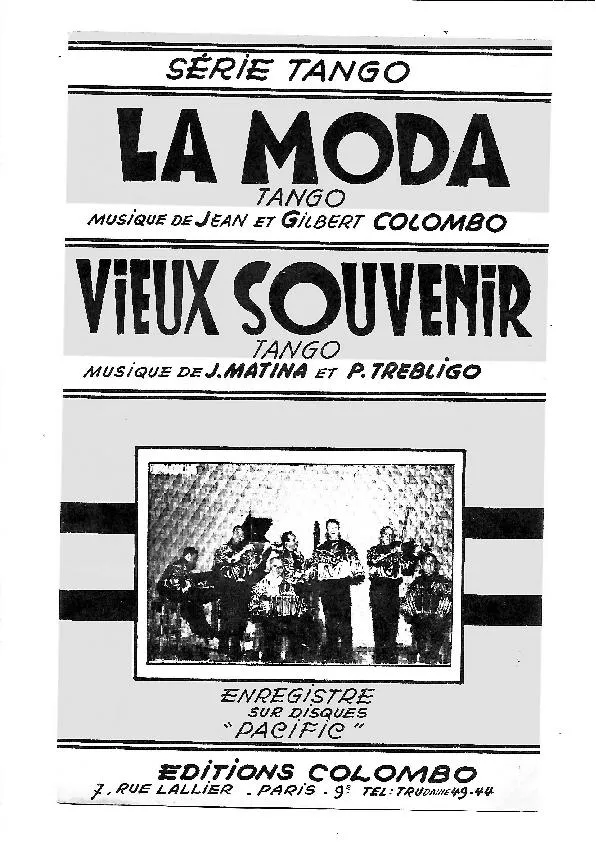 télécharger la partition d'accordéon La Moda (Bandonéon A + B) (Tango) au format PDF