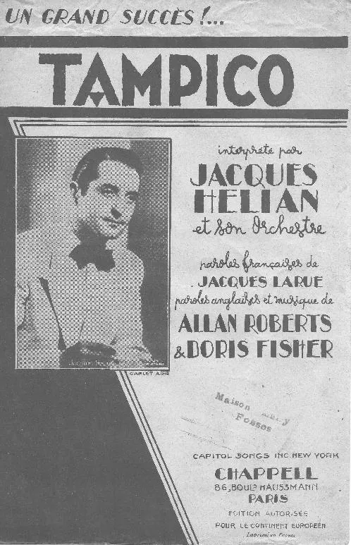 télécharger la partition d'accordéon Tampico (Interprété par Jacques Hélian et son Orchestre) (Fox) au format PDF