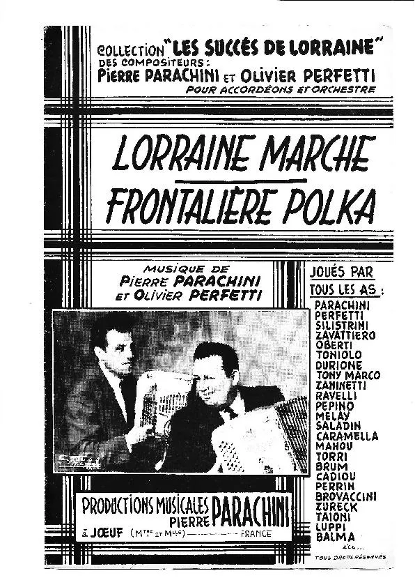 télécharger la partition d'accordéon Lorraine Marche (Orchestration) au format PDF