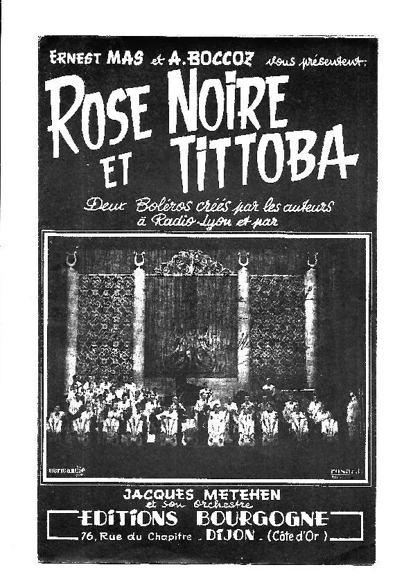télécharger la partition d'accordéon Rose noire (Créé par Jacques Météhen et son Orchestre) (Orchestration) (Boléro) au format PDF