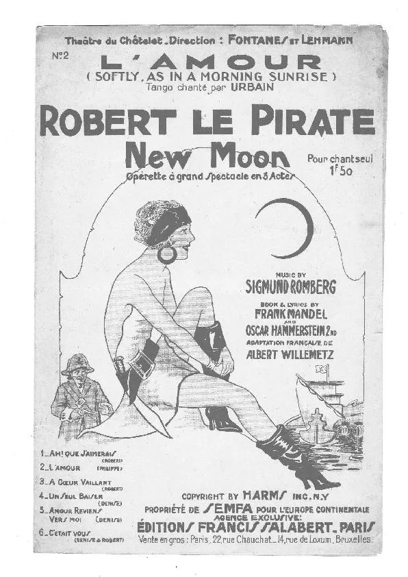 télécharger la partition d'accordéon L'amour (Softly as in a morning sunrise) (De l'Opérette Américaine : Robert le Pirate (New Moon)) (Chant : Urbain) (Tango) au format PDF