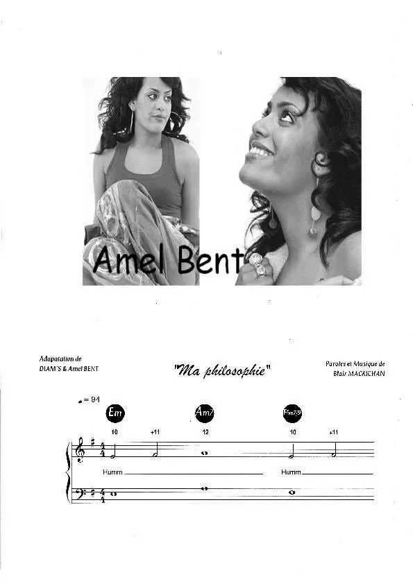 télécharger la partition d'accordéon Ma philosophie (Adaptation de Diam's et Amel Bent) (R&B Swing) au format PDF