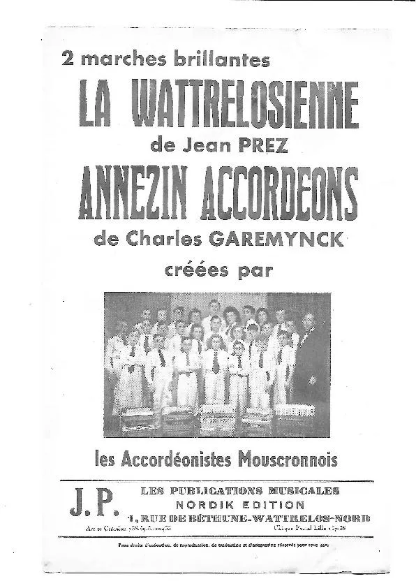 télécharger la partition d'accordéon Annezin accordéons (Créée par : Les accordéons Mouscronnois) (Marche) au format PDF