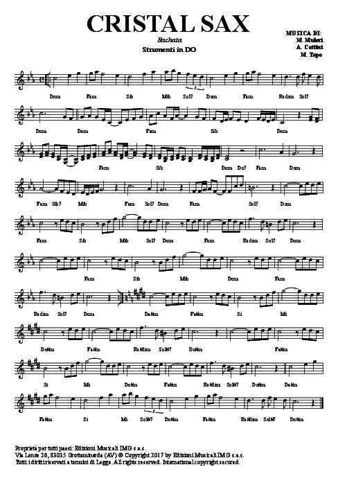 télécharger la partition d'accordéon Cristal Sax (Orchestration) (Bachata) au format PDF