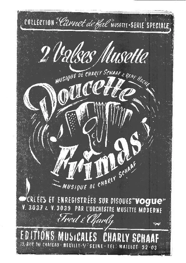 télécharger la partition d'accordéon Doucette (Valse Musette) au format PDF