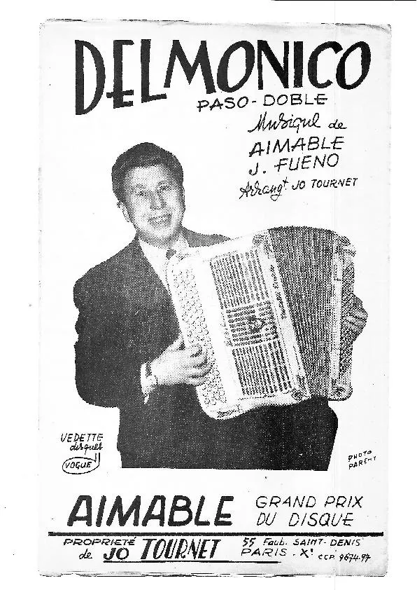 télécharger la partition d'accordéon Delmonico (Arrangement : Jo Tournet) (Orchestration) (Paso Doble) au format PDF