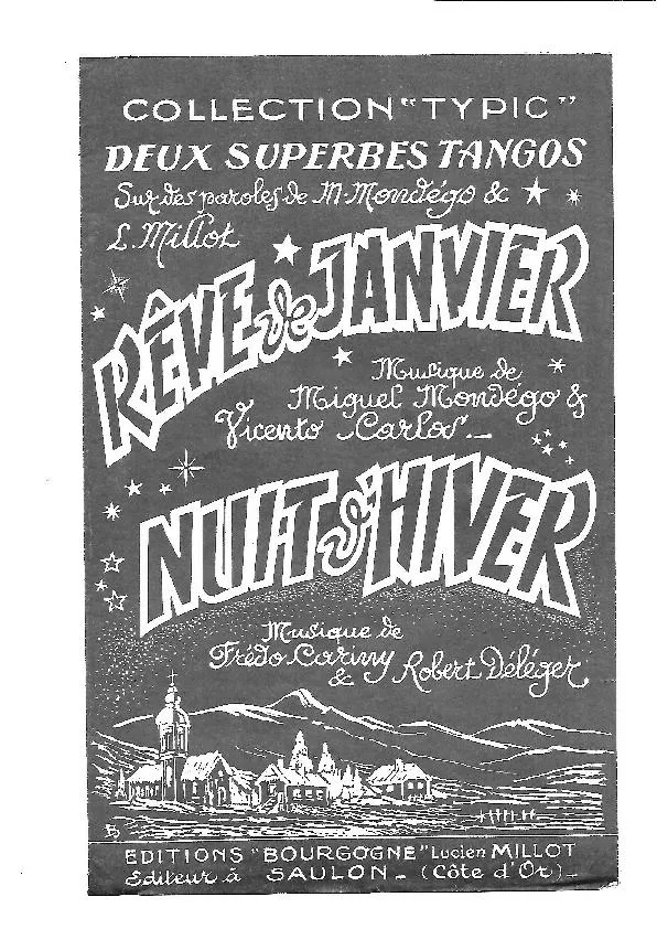 télécharger la partition d'accordéon Rêve de janvier (Tango Typique) au format PDF