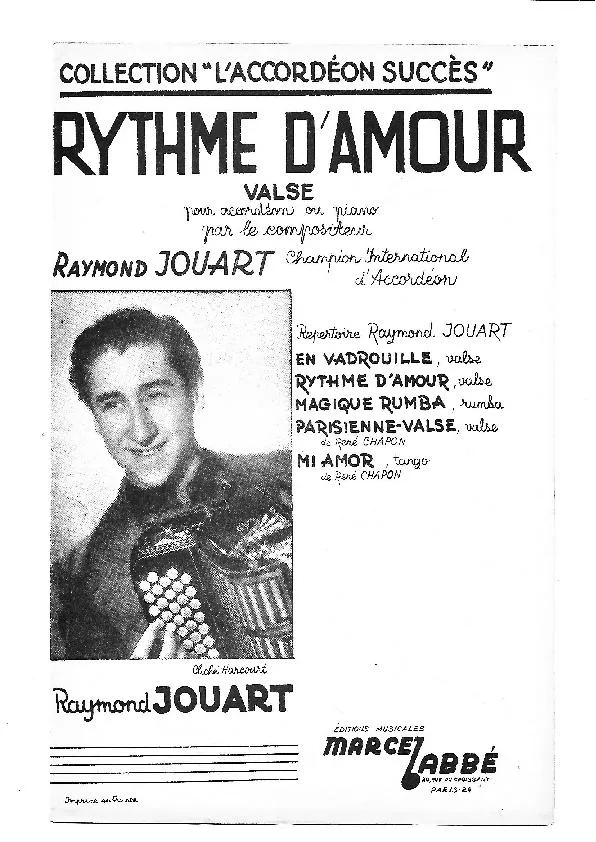 télécharger la partition d'accordéon Rythme d'amour (Valse) au format PDF