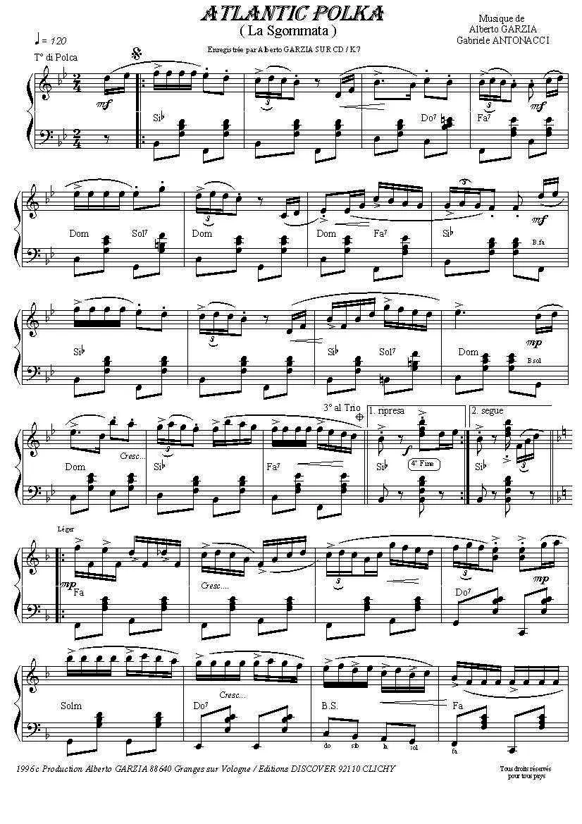 télécharger la partition d'accordéon Atlantic Polka (La Sgommata) au format PDF