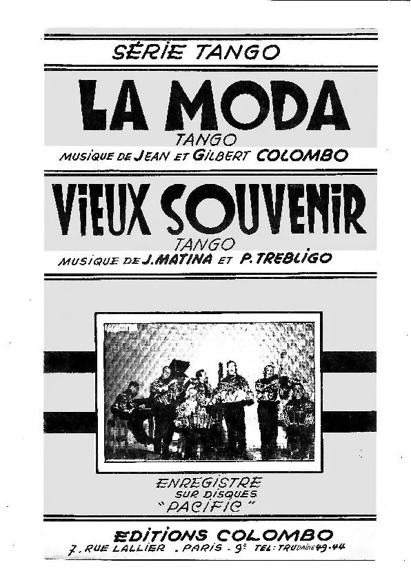 télécharger la partition d'accordéon Vieux Souvenirs (Bandonéon A + B) (Orchestration) (Tango) au format PDF