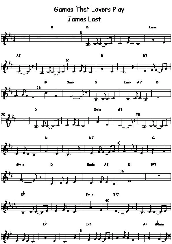 télécharger la partition d'accordéon Games that lovers play (Relevé) au format PDF