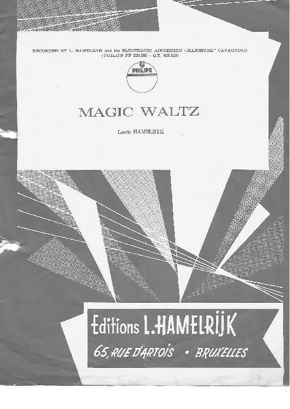 télécharger la partition d'accordéon Magic Waltz au format PDF