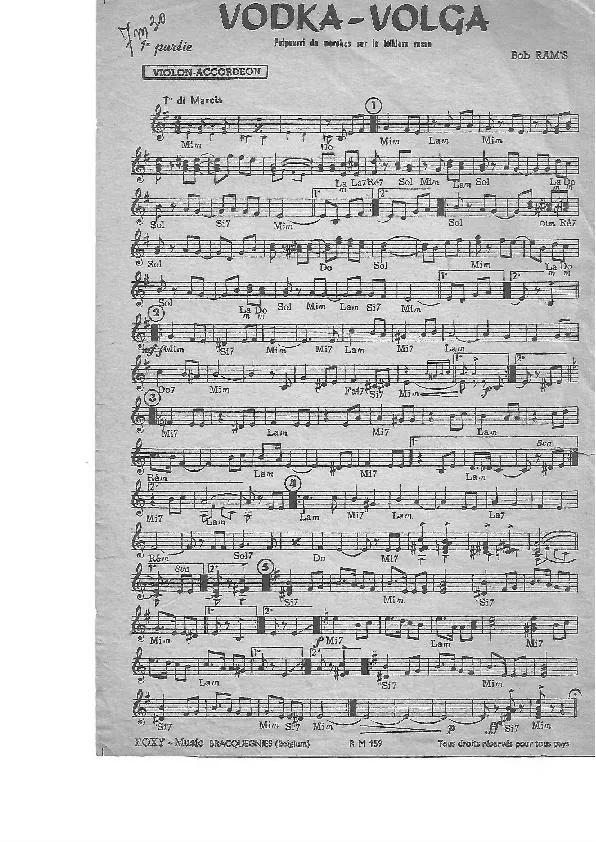 télécharger la partition d'accordéon Vodka Volga (Pot Pourri de Marches sur le Folklore Russe) (1ère + 2ème Partie) au format PDF