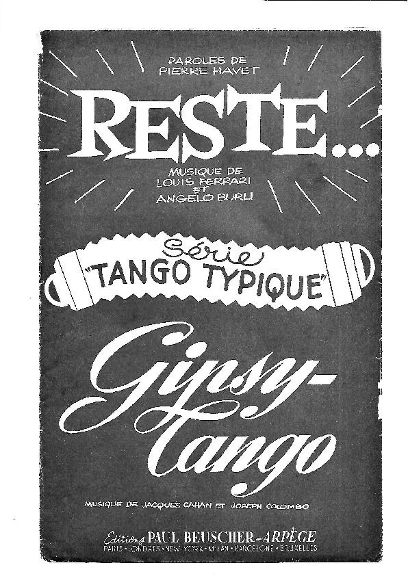 télécharger la partition d'accordéon Reste (Bandonéon A + B) (Orchestration) (Tango) au format PDF