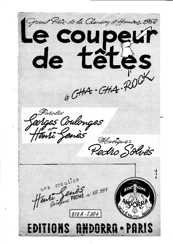 télécharger la partition d'accordéon Le coupeur de têtes (Orchestration) (Cha Cha Rock) au format PDF