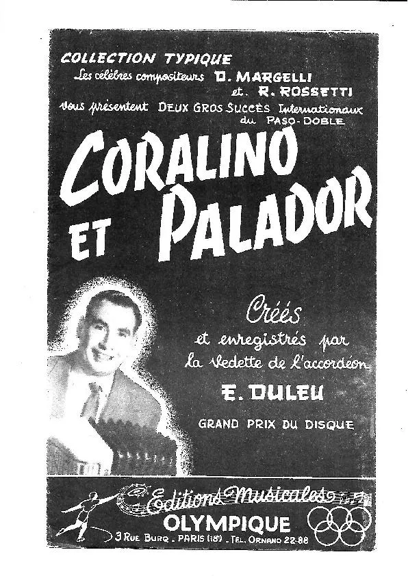 télécharger la partition d'accordéon Palador (Créé par : Edouard Duleu) (Orchestration) (Paso Doble) au format PDF
