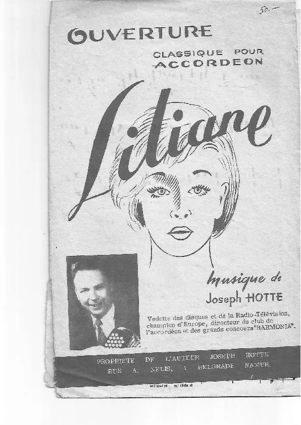 télécharger la partition d'accordéon Liliane (Ouverture Classique pour Accordéon) au format PDF