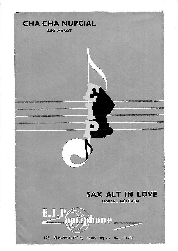 télécharger la partition d'accordéon Sax alt in love (Arrangement : Jorge Matéro) (Orchestration Complète) (Cha Cha Cha) au format PDF