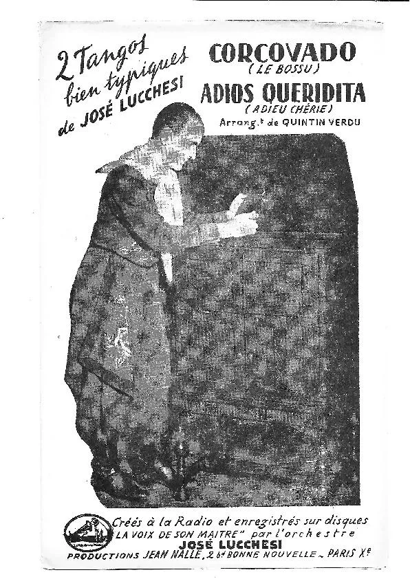 télécharger la partition d'accordéon Adios Queridita (Adieu chérie) (Arrangement : Quintin Verdu) (Orchestration) (Tango Milonga) au format PDF