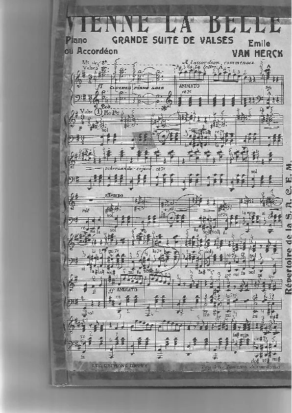 télécharger la partition d'accordéon Vienne la belle (Grande suite de Valses) au format PDF