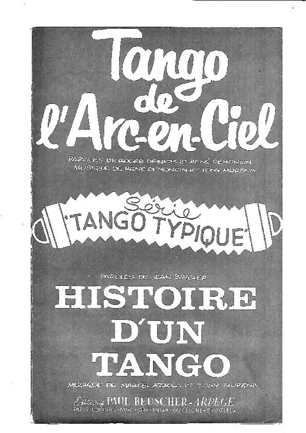 télécharger la partition d'accordéon Tango de l'arc en ciel (Bandonéon A + B) (Orchestration) au format PDF