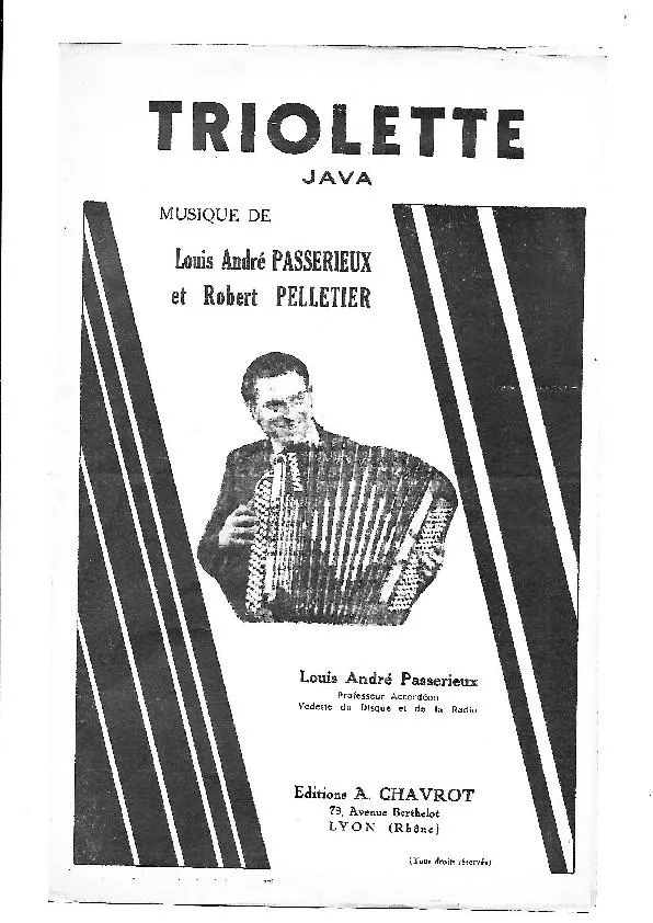 télécharger la partition d'accordéon Triolette (Java) au format PDF
