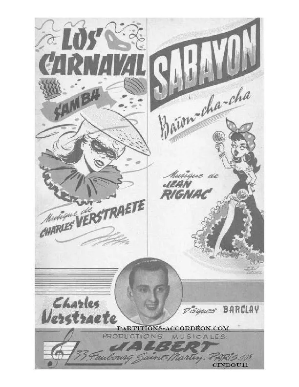 télécharger la partition d'accordéon Los Carnaval (Samba) au format PDF