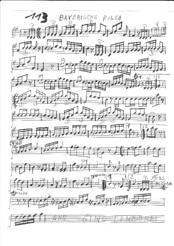 télécharger la partition d'accordéon Bayerische Polka (Arrangement : Gino Lombardi) (Manuscrite) au format PDF