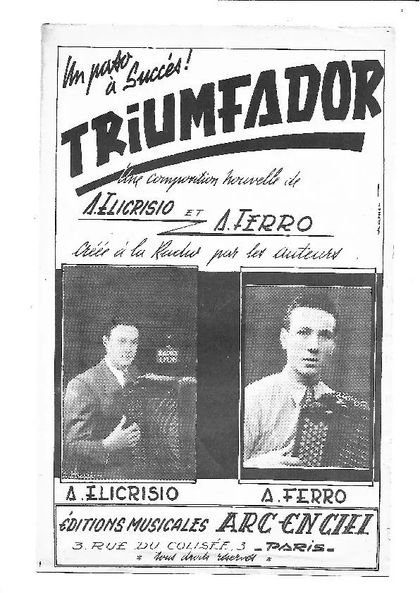 télécharger la partition d'accordéon Triumfador (Paso Doble) au format PDF