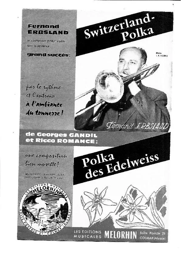 télécharger la partition d'accordéon Switzerland Polka (Polka Joyeuse) (Lustige Polka) (Orchestration Complète) au format PDF