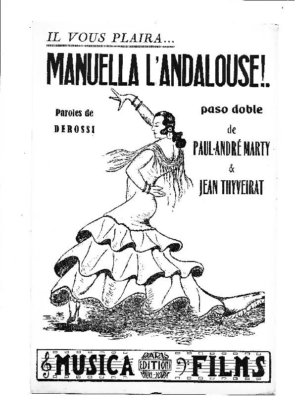 télécharger la partition d'accordéon Manuella l'Andalouse (Orchestration Complète) (Paso Doble) au format PDF