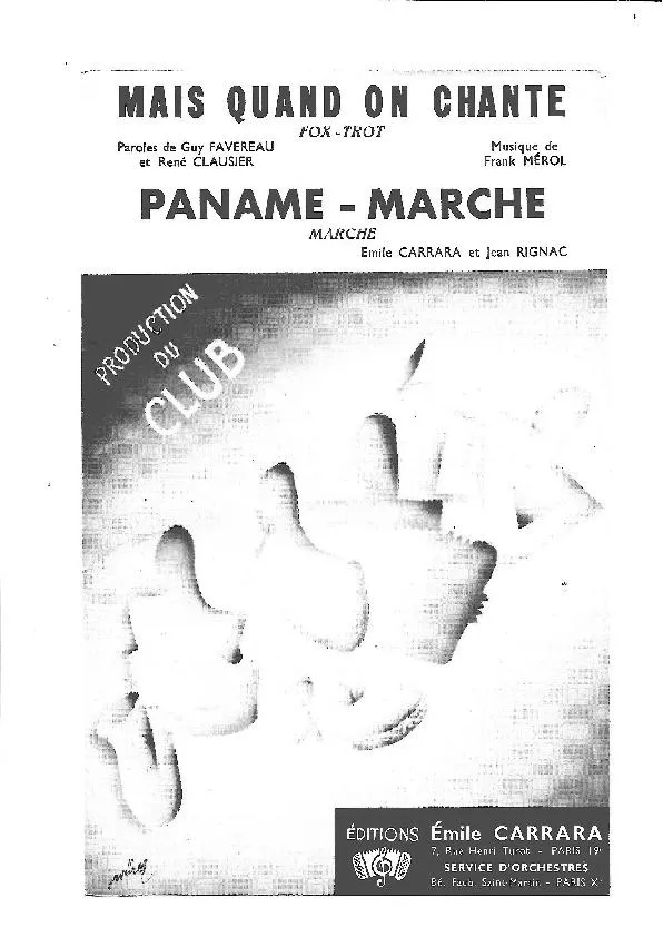 télécharger la partition d'accordéon Paname Marche (Orchestration) au format PDF