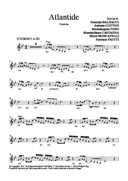 télécharger la partition d'accordéon Atlantide (Kizomba) au format PDF