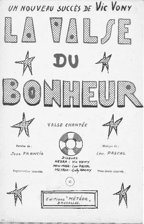 télécharger la partition d'accordéon La valse du bonheur au format PDF