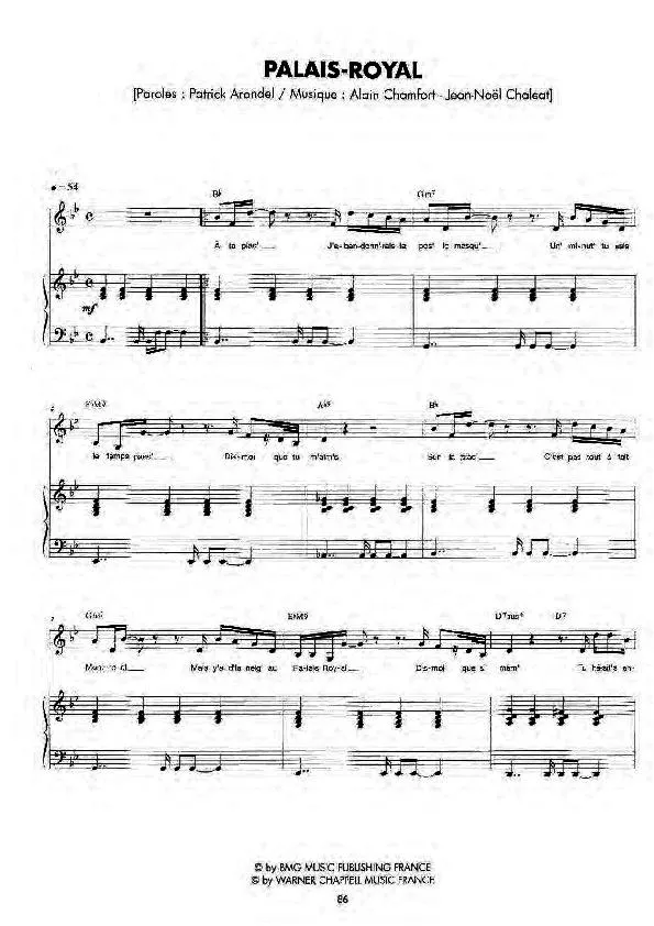 télécharger la partition d'accordéon Palais Royal (Pop) au format PDF