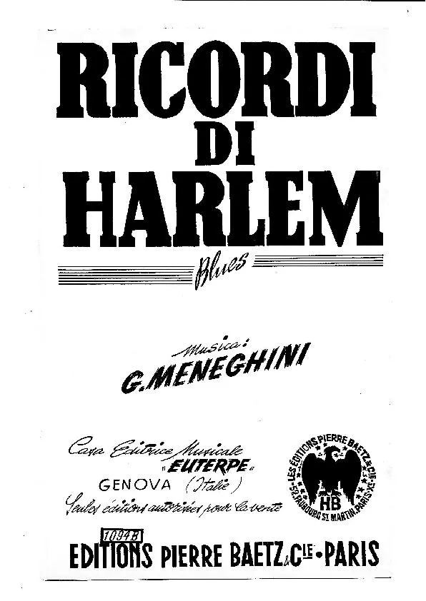 télécharger la partition d'accordéon Ricordi di Harlem (Orchestration) (Blues) au format PDF