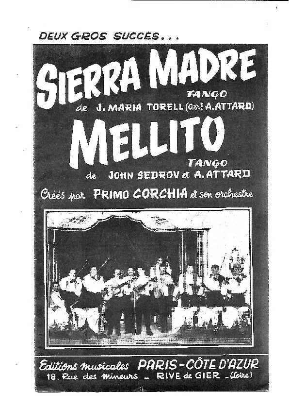 télécharger la partition d'accordéon Sierra Madre (Arrangement : Auguste Attard) (Tango) au format PDF