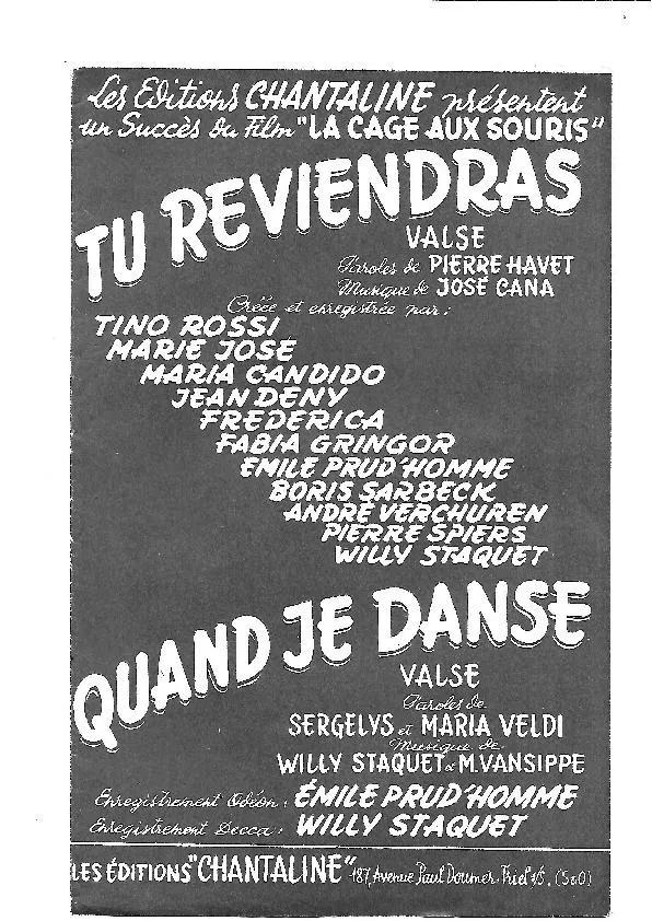 télécharger la partition d'accordéon Quand je danse (Orchestration) (Valse) au format PDF