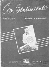 télécharger la partition d'accordéon Con Sentimiento (Tango) au format PDF