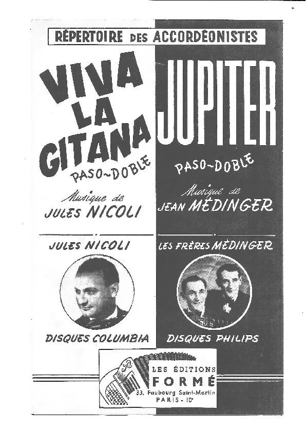 télécharger la partition d'accordéon Viva la Gitana (Orchestration) (Paso Doble) au format PDF